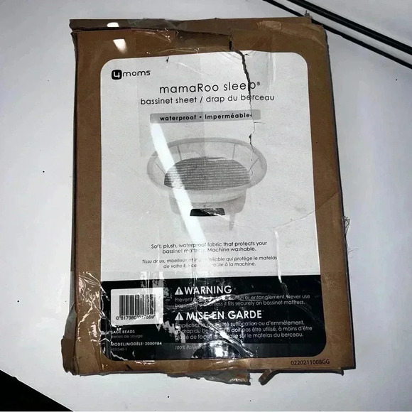 4moms Mamaroo Waterproof Bassinet Sheet Sage Grey Beads BRAND NEW - Picture 2 of 2